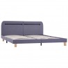 Estructura de cama con LED tela gris claro 160x200 cm 3