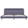 Estructura de cama con LED tela gris claro 160x200 cm 4