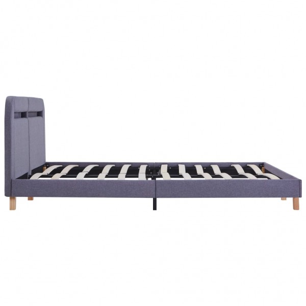 Estructura de cama con LED tela gris claro 160x200 cm M 5