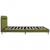Estructura de cama con LED tela verde 160x200 cm 5