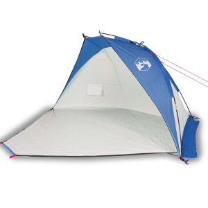 Tenda de praia 268x223x125 cm poliéster 185T azul-ciano H