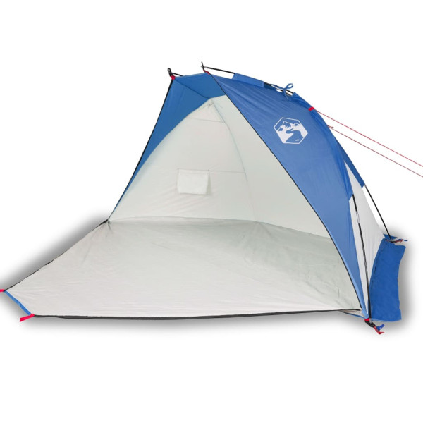 Tenda de praia 268x223x125 cm poliéster 185T azul-ciano M 2