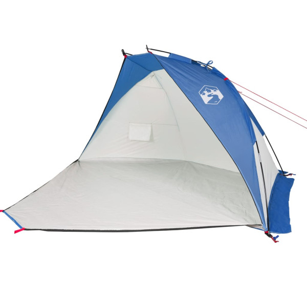 Tenda de praia 268x223x125 cm poliéster 185T azul-ciano M 4