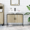 Armario lavabo baño madera ingeniería roble Sonoma 80x33x60 cm 3