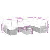 Set de muebles de jardín 9 pzas y cojines ratán sintético gris 3