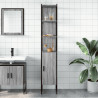 Armario de baño madera de ingeniería gris Sonoma 33x33x185.5 cm 3