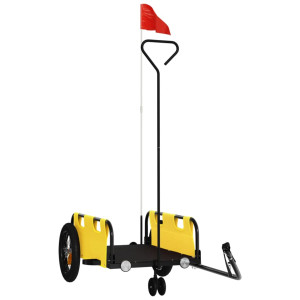 Reboque de bicicleta tecido oxford/ferro amarelo H