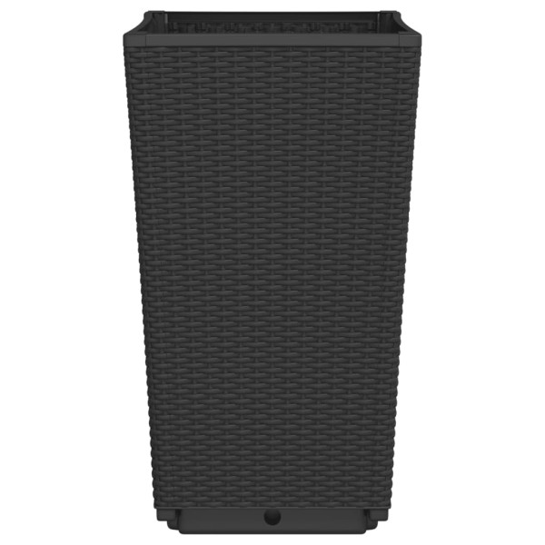 Vasos/floreiras 4 pcs 32.5x32.5x57 cm PP preto M 5