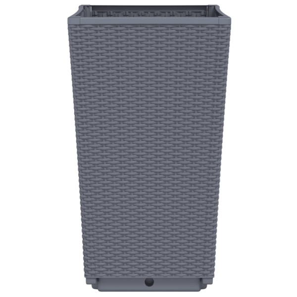 Vasos/floreiras 4 pcs 32.5x32.5x57 cm PP cinzento azul M 5