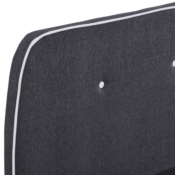 Estructura de cama de tela gris oscuro 160x200 cm M 5