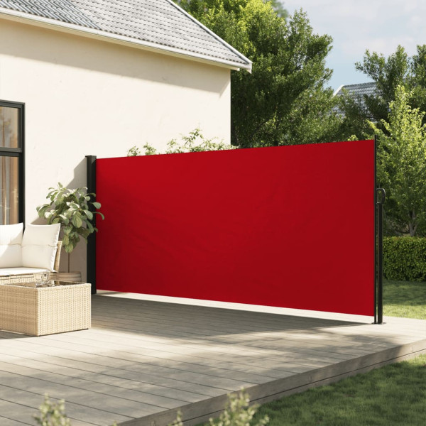Toldo lateral retráctil rojo 180x600 cm D