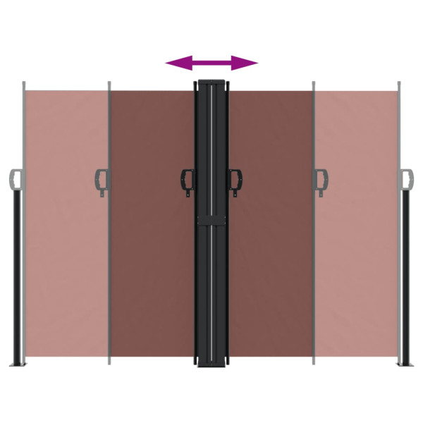 Toldo lateral retrátil 180x1200 cm castanho M 5