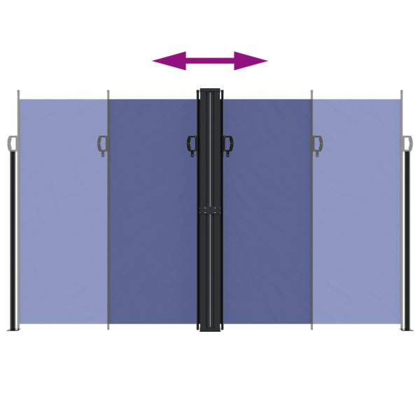 Toldo lateral retráctil azul 200x600 cm M 5