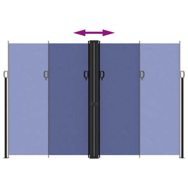 Toldo lateral retrátil 220x1200 cm azul M 5