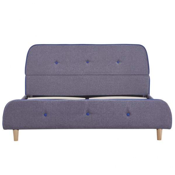Estrutura de cama 140x200 cm tecido cinzento-claro M 3