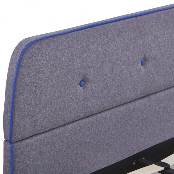 Estrutura de cama 140x200 cm tecido cinzento-claro M 5