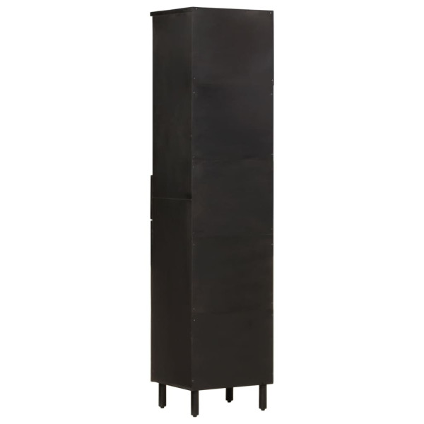 Mueble de baño de madera maciza de mango negro 38x33x160 cm M 5