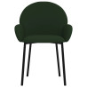 Sillas de comedor 2 unidades terciopelo verde oscuro 4