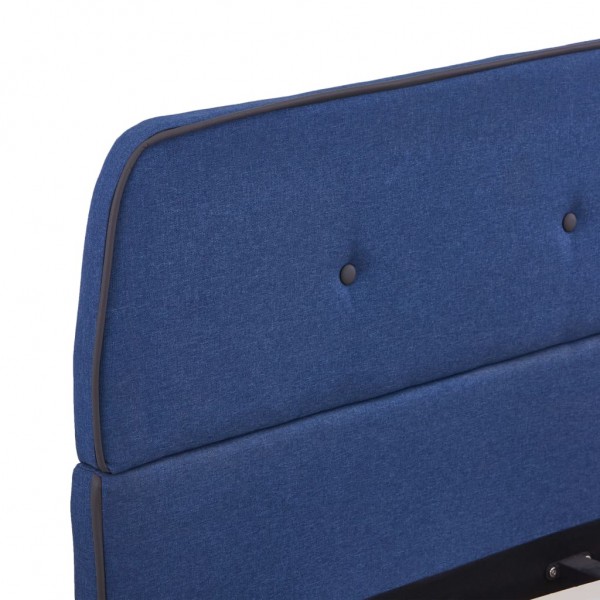 Estrutura de cama 140x200 cm tecido azul M 5