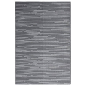 Alfombra de exterior PP gris antracita 140x200 cm H
