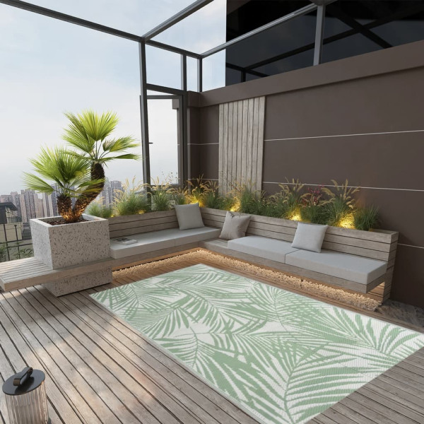 Alfombra de exterior PP verde 160x230 cm D