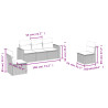 Set comedor de jardín 5 piezas y cojines ratán sintético marrón 3