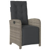 Set comedor jardín 9 pzas y cojines ratán sintético gris 3