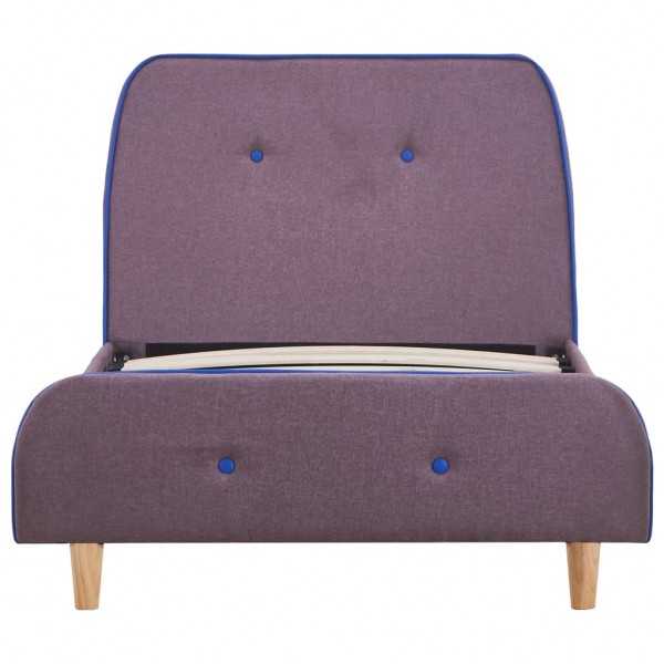 Estrutura de cama 90x200 cm tecido cinzento-acastanhado M 3