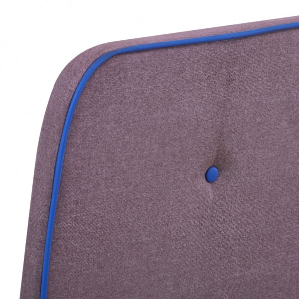 Estructura de cama de tela gris topo 90x200 cm M 5