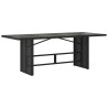 9 pcs conjunto de jantar p/ jardim c/ almofadões vime PE preto 4
