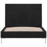 Estrutura de cama 90x200 cm tecido preto 3