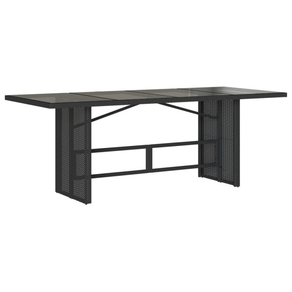 9 pcs conjunto de jantar p/ jardim c/ almofadões vime PE preto M 4