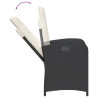Set de comedor de jardín 9 pzas y cojines ratán sintético negro 5