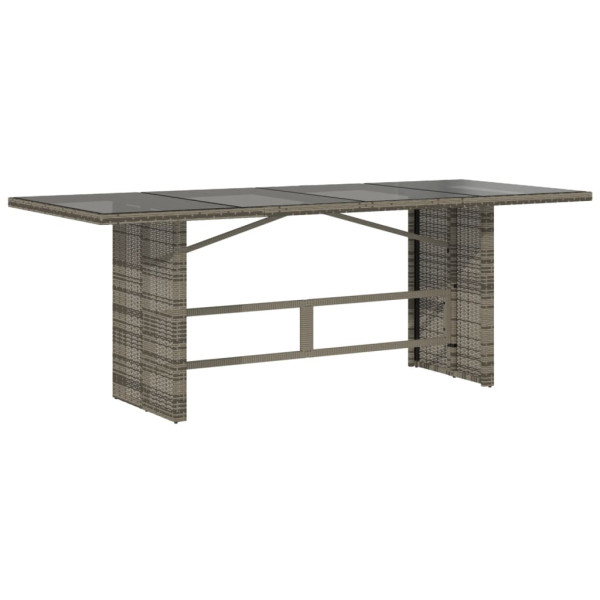 Set comedor jardín 9 pzas y cojines ratán sintético gris M 4