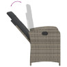 Set comedor jardín 9 pzas y cojines ratán sintético gris 5