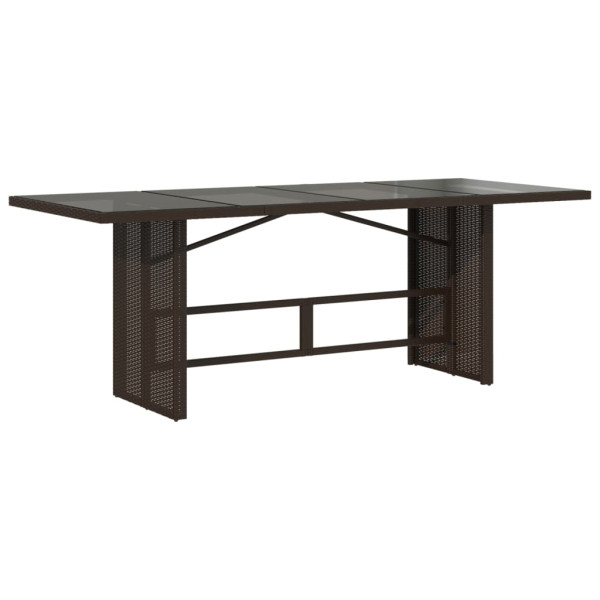 Set comedor de jardín 7 pzas con cojines ratán sintético marrón M 4