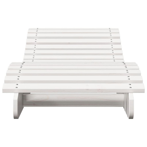 Espreguiçadeiras 2 pcs 205x60x31.5 cm pinho maciço branco M 5