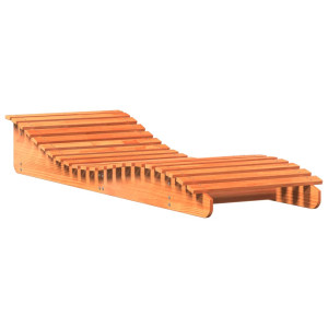 Tumbona de madera maciza de pino marrón cera 205x70x31.5 cm H