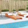 Tumbona de madera maciza de pino marrón cera 205x70x31.5 cm 3