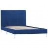 Estructura de cama de tela azul 90x200 cm 2