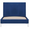 Estrutura de cama 90x200 cm tecido azul 3