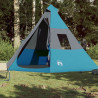 Tenda de campismo tipi para 7 pessoas impermeável azul 3
