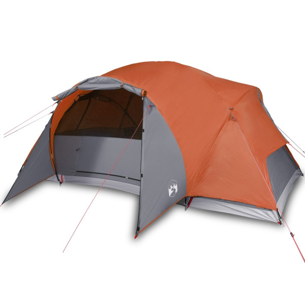 Tenda familiar ventilação cruzada 8 pessoas impermeável laranja M 2