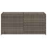 Caja de almacenaje de jardín ratán sintético gris 283L 4