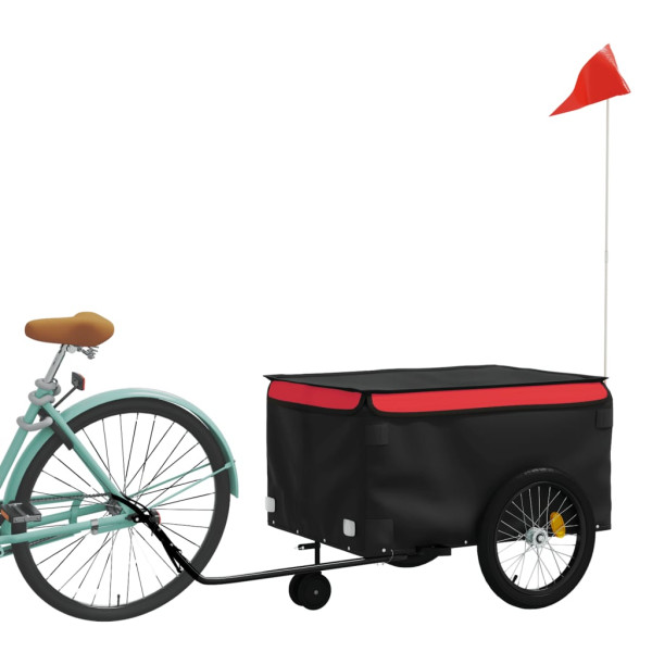 Remolque para bicicleta hierro negro y rojo 45 kg M 3