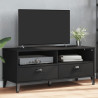 Mueble de TV VIKEN madera maciza de pino negro 1