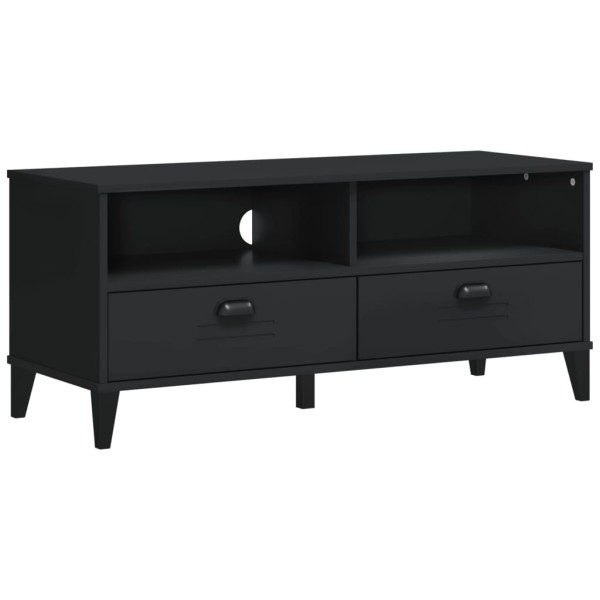 Mueble de TV VIKEN madera maciza de pino negro M 2