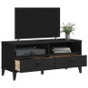 Mueble de TV VIKEN madera maciza de pino negro 4