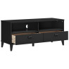 Mueble de TV VIKEN madera maciza de pino negro 5