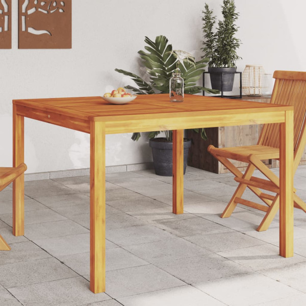 Mesa de comedor de jardín madera maciza de acacia 110x110x75 cm D
